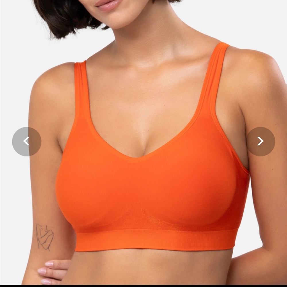 Underoutfit Comfort Shaping Bra with Adjustable Straps Pumpkin Orange XL NWT